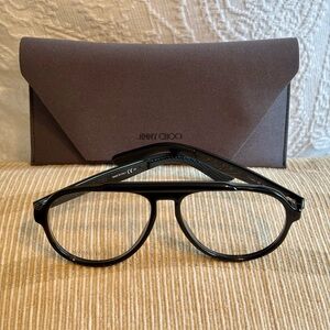 BRAND NEW Jimmy Choo Eyewear - Aviator Frame Glasses w/Case and Cleaning Cloth